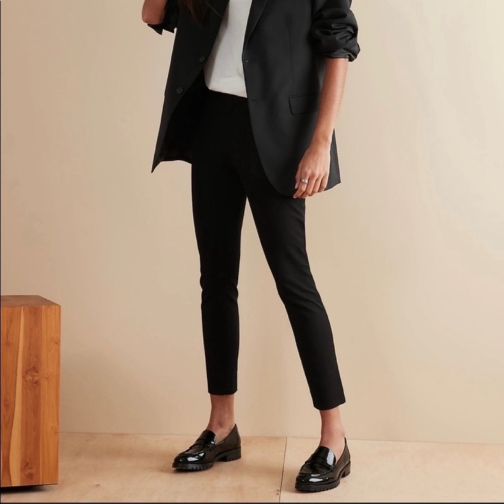 5/$20 Banana Republic Sloan Slim Ankle Black Trousers-6
